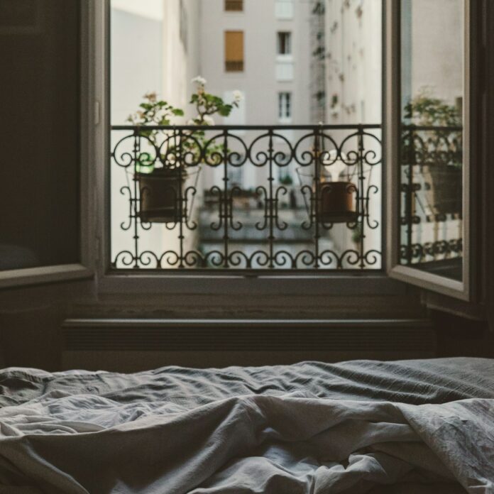 Photo by JOHN TOWNER closeup photo of open window with flower